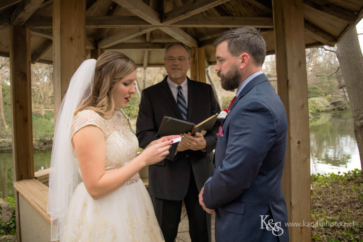 wedding at fort worth japanese garden